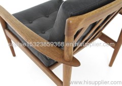 Grete Jalk Danish leather armchair