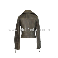 Lamb nappa jkt with color spray