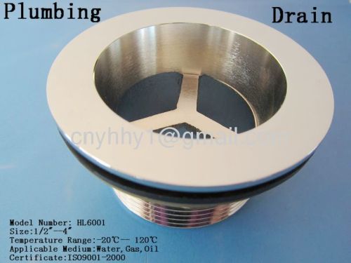 Brass drain is used in floor basin sink and bathtub