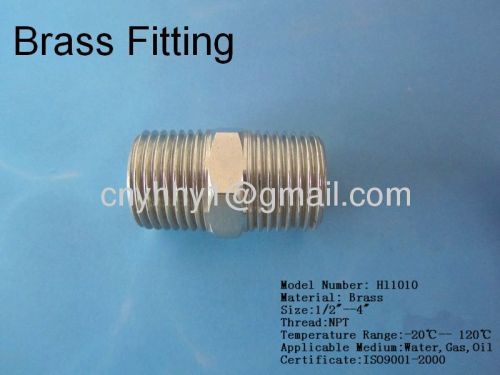 Brass pipe fitting