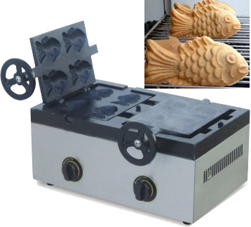 Gas fish shape waffle machine