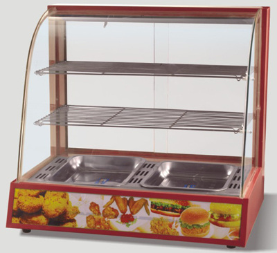 Curved Glass warming display case