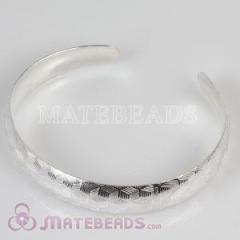 Sterling silver 13mm engraved pattern bangle bracelet