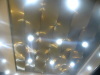 Metallic stretched ceiling film