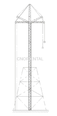 Steel swivel frame gin pole