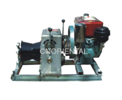 Diesel engine powered linear motorised winch