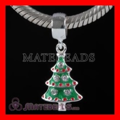 Silver christmas tree charm