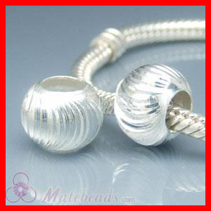 Silver corrugated Smart bead stoppers