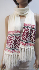 100% acrylic knitted winter scarf