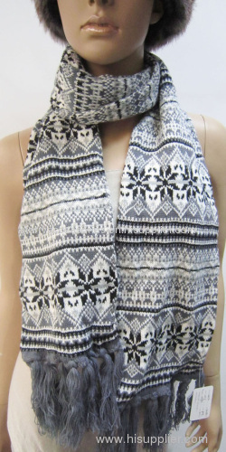 100% acrylic knitted winter scarf