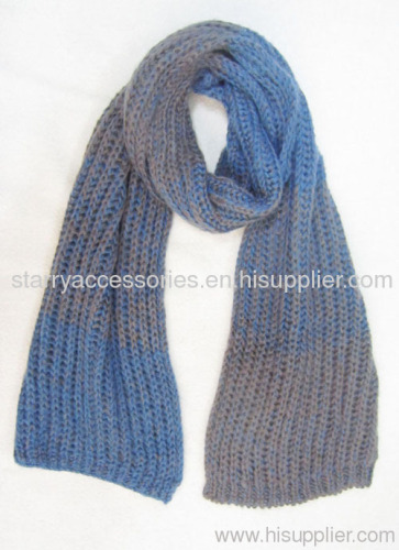 100% acrylic knitted winter scarf