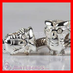 sterling silver Owl bead Charms