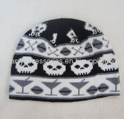 acrylic knitted winter hat