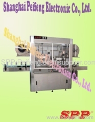 Shrink lableing machine for body and cap