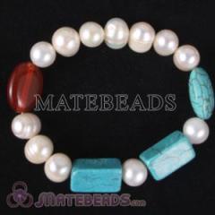 Pearl Jewelry Set with 70cm Fashion Pearl Necklace and 18cm Pearl Bracelet