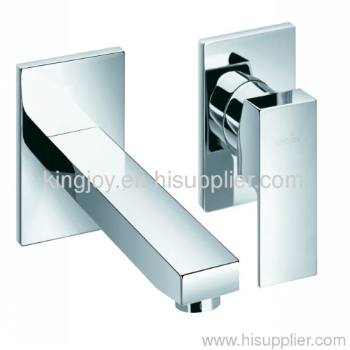 Single lever wall basin foucet