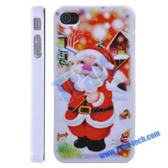 For iPhone 4 Christmas Santa Case Hard Cover