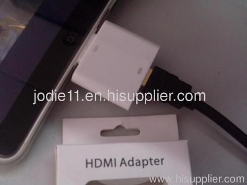 iPad/iPhone 4 HDMI Adapter with Plug-and-play and Video