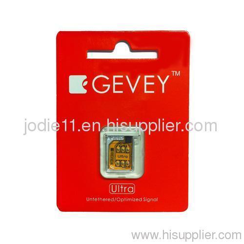 Gevey Unltra iphone4 sim unlock card no need dial 112