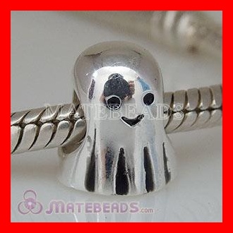 european sterling silver Ghost beads for Halloween