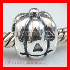 european Charm Sterling Silver Halloween Pumpkin