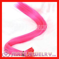 Fashion Fushia Synthetic Feather Hair Extensions