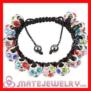 Shamballa handmade colorful crystal bracelets