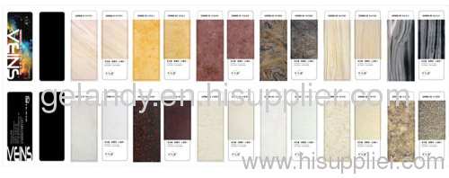Solid Surface with Natural Stone colors(GRWB,GRWK)-Veins series