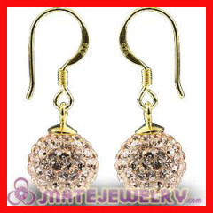 Czech Crystal Ball Fish Hook Earrings