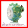 High Grade Murano Glass european glass frog beads with 925 Silver Single Core