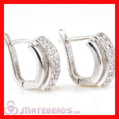 925 Sterling silver Hoop Stud Earrings wholesale