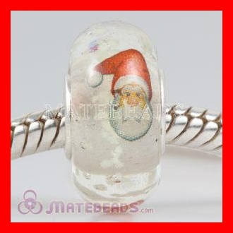 santa claus glass beads