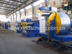 Plastic strap extrusion line