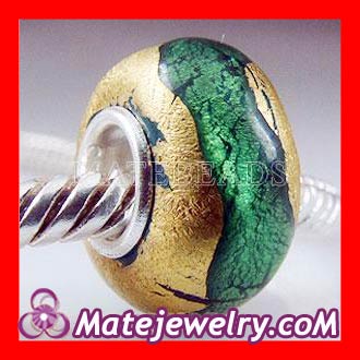 Lampwork european gold foil