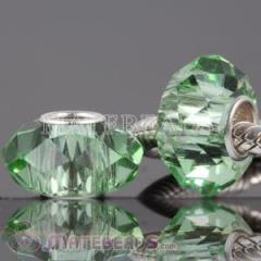 european Lampwork Glass Green Faceted Beads wholesale