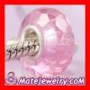 Latest CZ european cubic zirconia pink faceted silver beads