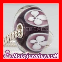 Large Lampwork Glass Beads Sterling Silver Core European Compatible