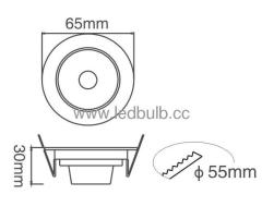 Dia.65mm 1x1w retrofit led downlight