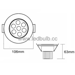 Dia.105mm 7x1w led downlight