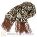 Oblong Fringed Designer Silk Scarf