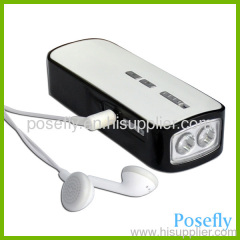 USB Hand Cranking FM Radio / Flashlight, led flashlights, dynamo flashlights