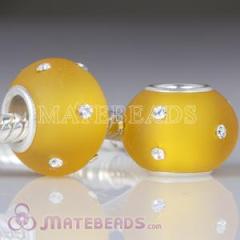 european crystal Yellow Beads wholesale With Crystal Accent