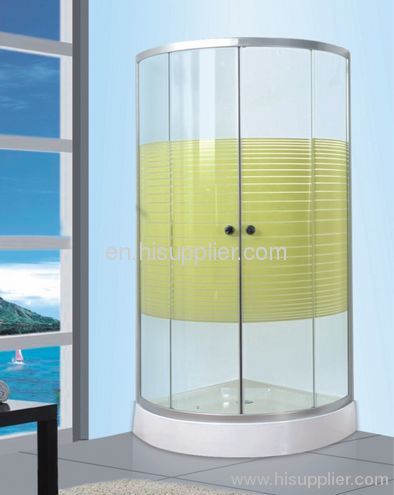 Modern design 6mm tempered glass with strips shower enclosures ZY-646