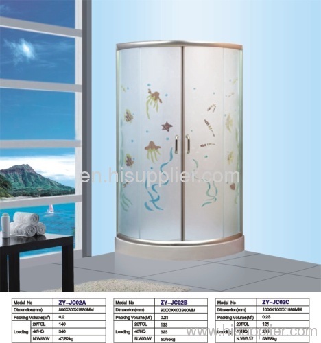 beatiful ocean style glass shower doors ZY-JC02