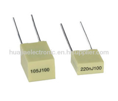 Minibox metallized polyester film capacitor