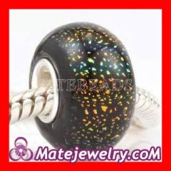 925 Sterling Silver Core Dichroic Glass Beads european Compatible