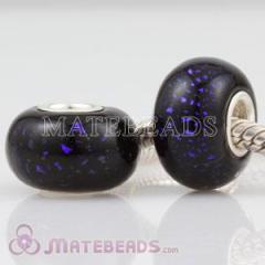 Fashion Dichroic Foil Glass Beads european Compatible 925 Silver Single Core