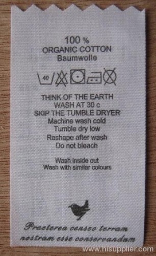 wash label;care label