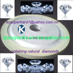 Diamond polishing wheel for polishing natural diamonds