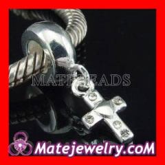 European charm with cross dangle